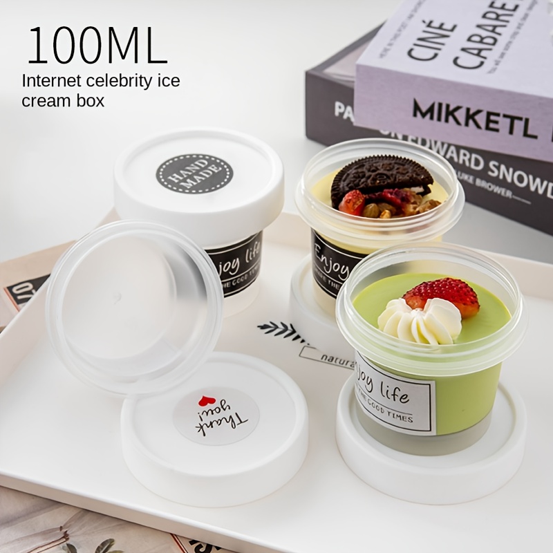 100ml Disposable Ice Cream Storage Container for Homemade
