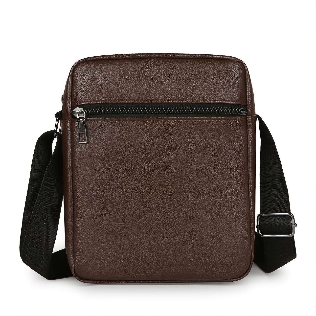 Men's PU Leather Shoulder Bag Business Casual Large Capacity Backpack
