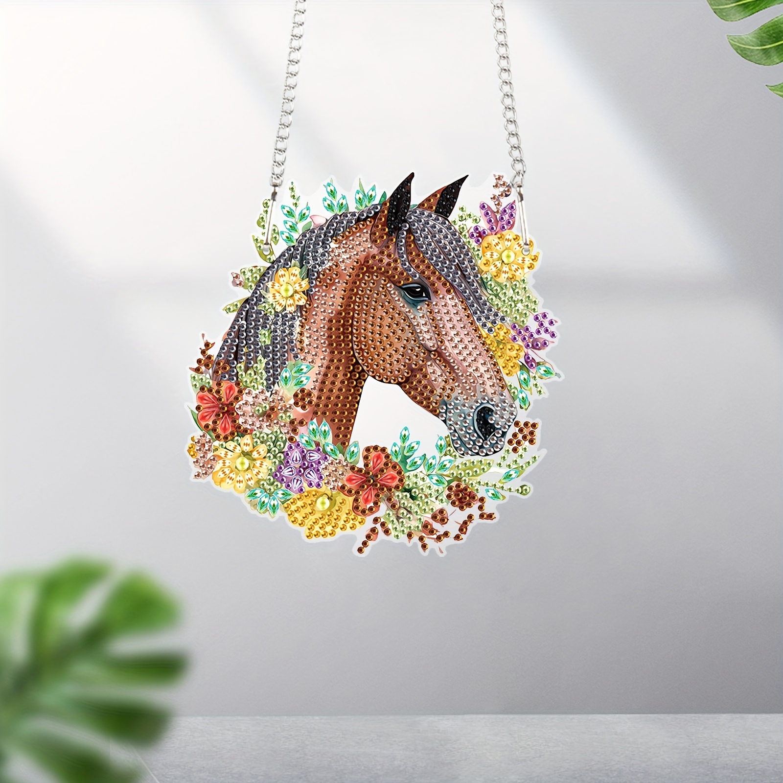 DIY 5D Diamond Painting Kit Colorful Horse Animal Shaped Diamonds,  Rhinestones, Datura, And Crystal Diamonds