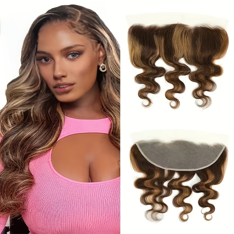 T13x6 Lace Frontal Closure Middle Part Straight Ear To Ear Brazilian 100%  Human Hair For Women Transparent Lace With Baby Hair Pre Plucked Virgin Hair