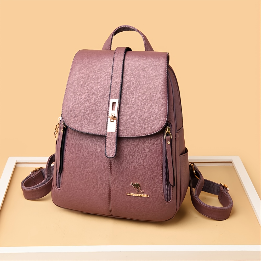 Fashion Backpack Women's Large Capacity Backpack Leather Bag Ladies Casual  Bag Spring Outing Bag Short Distance Bag - Temu Belgium