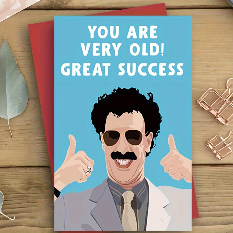 

1pc Humorous Birthday Greeting Card, "you Are Very Old! Great " Design, Celebration For Anyone, High-quality Paper, Envelope Included, Celebration Card| Design| , Birthday Decorations