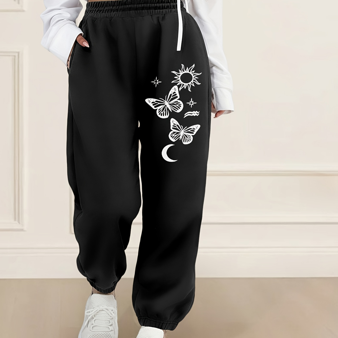 

's K4 Jogger Pants & Sun & , Drawstring Cuffed , Sweatpants For ,