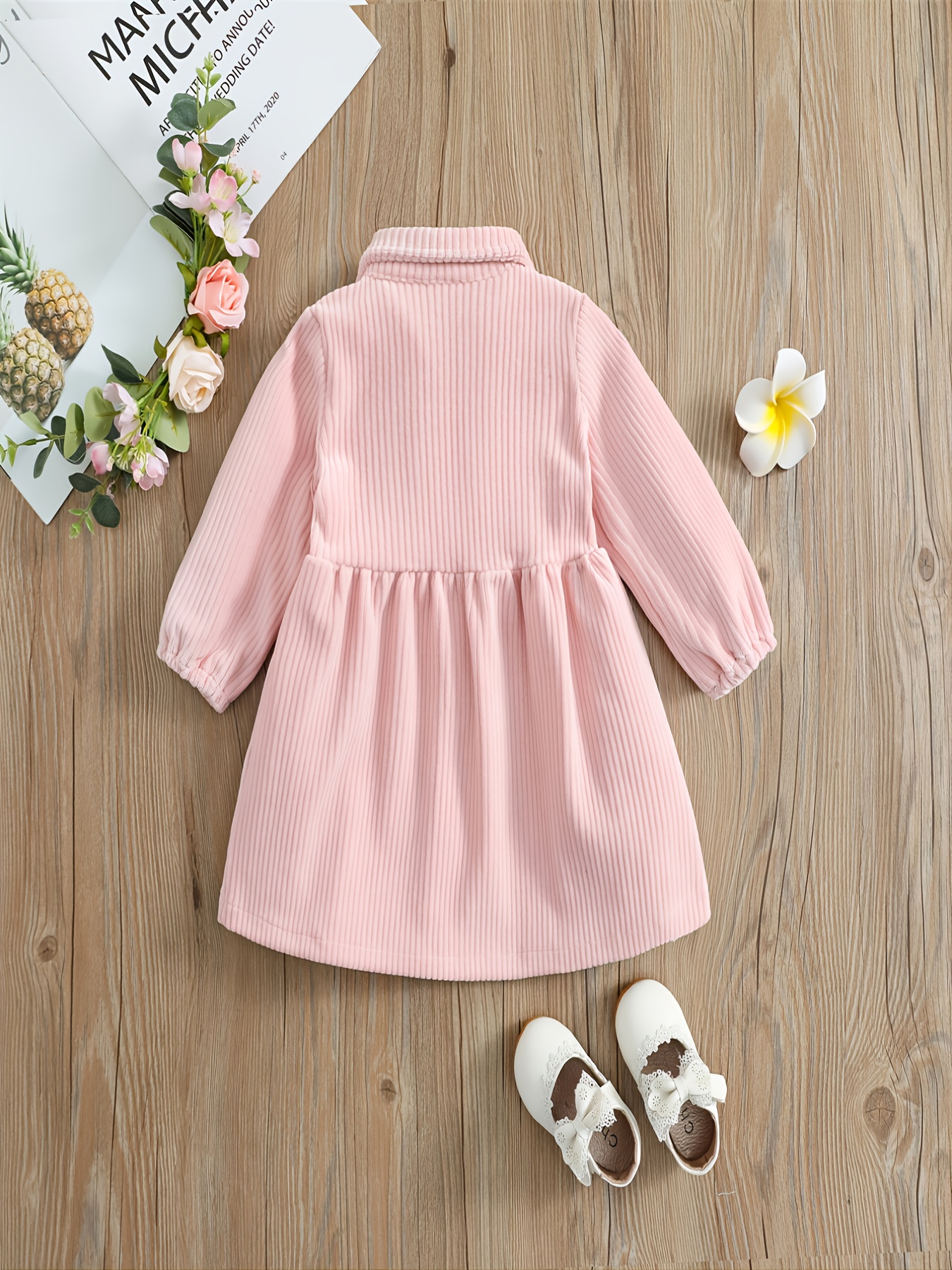 Baby Girls Fashion Autumn And Winter Thermal Belted Dress - Temu