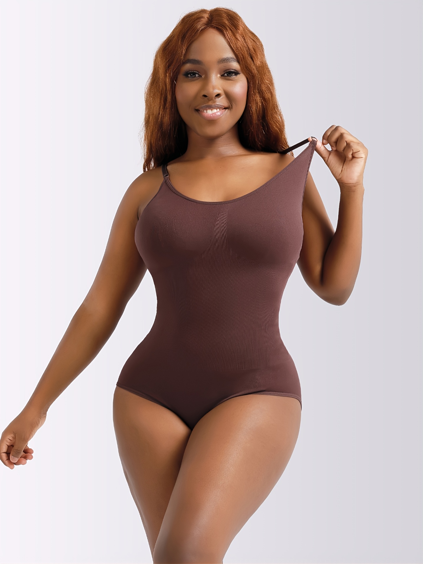 Plus Size Seamless Beige Shaping Cami