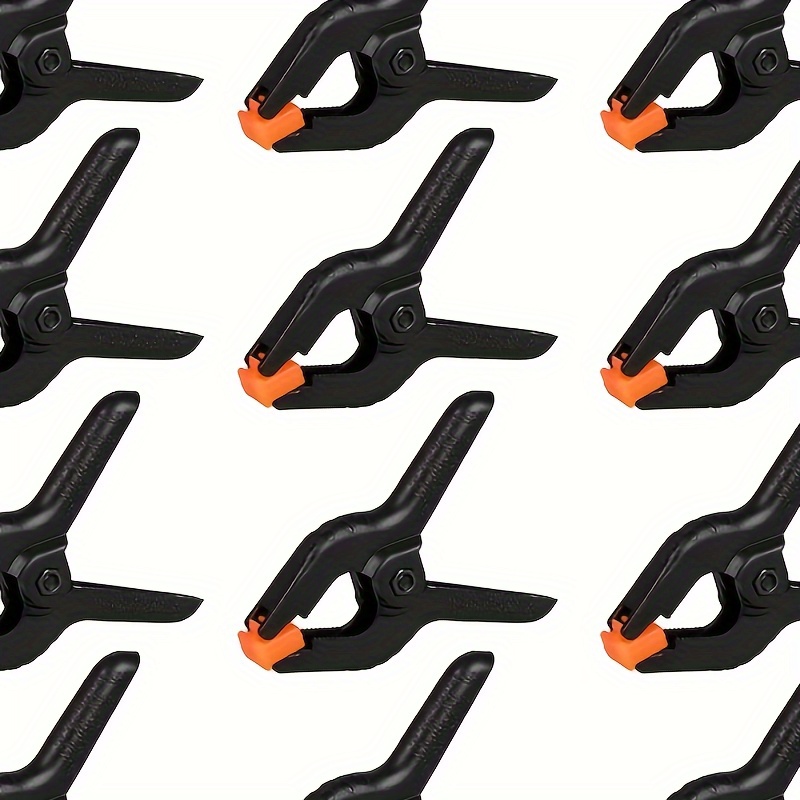 

12-pack Plastic Spring Clamps 3-inch, Heavy-duty Grip Clips For Woodworking, Crafts, Photography Backdrop Support & Studio Setups