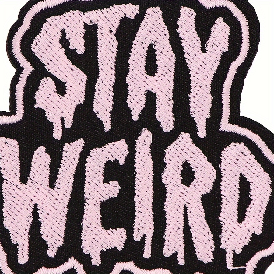 

Pink Embroidered Iron-on Patch, Diy Badge For Jackets And Backpacks - 1pc