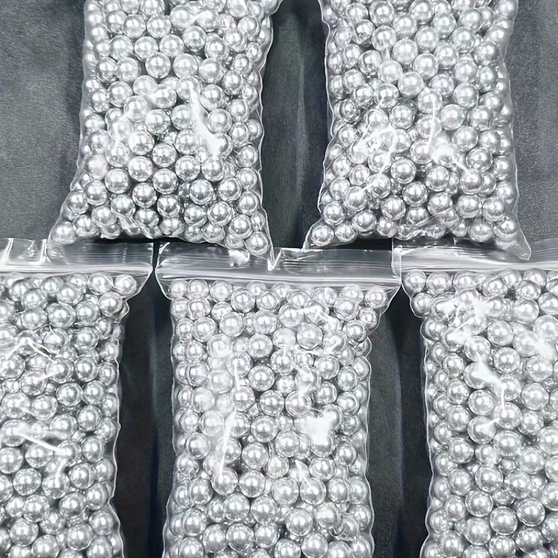 

500pcs Polished Stainless Steel Beads 8mm - Industrial Grade, Rust Resistant & Electroplated Finish For Durability
