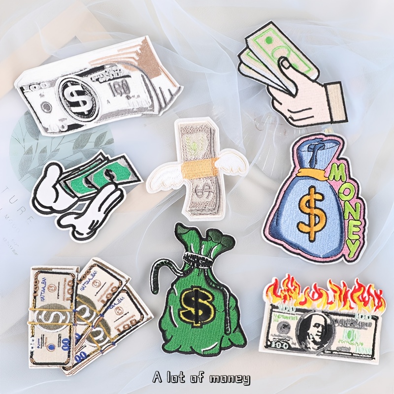 Dollar Patches Diy Stickers, Embroidery Applique Iron On Heat Patches For  Jackets, Sew On Patches For Clothing Backpacks Jeans T-shirt - Temu Germany