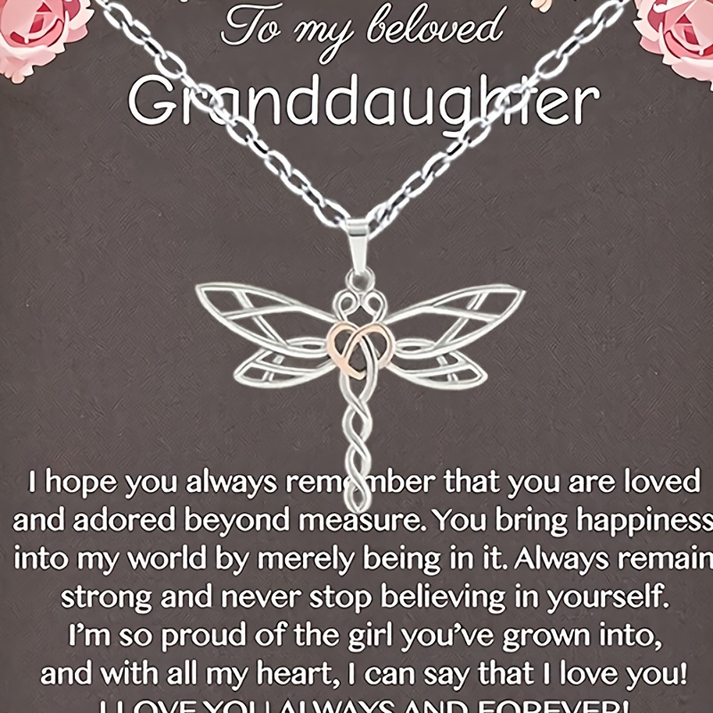 

1pc Fashion Pendant Necklace - A Delicate Accessory For Celebrations - Premium Gift Box Card Included - Perfect Heartfelt Birthday, Graduation Or Holiday Gift For Your Granddaughter