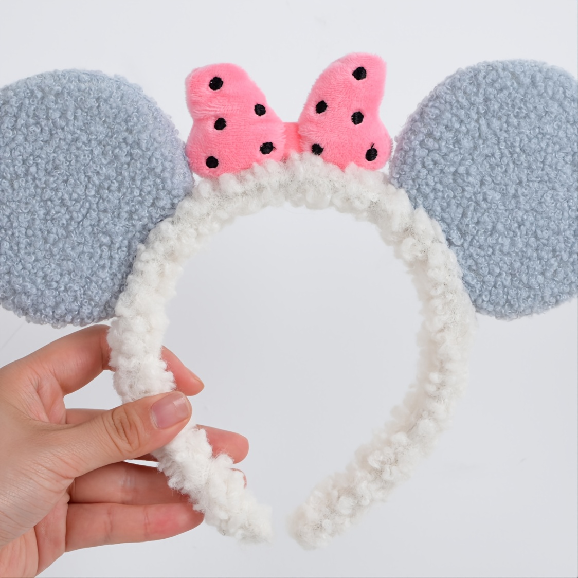 Mouse Ears Headband Flower Hair Hoops for Party Makeup