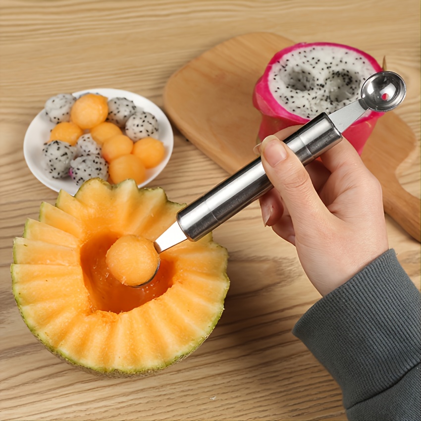 Stainless Steel Melon Scoop Carving Knife and Spoon – pocoro