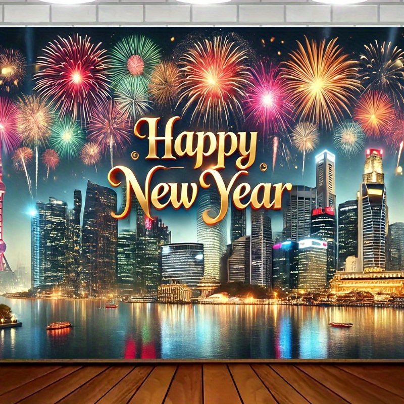 

New Fireworks Backdrop - 8x6ft Polyester For , , & , Multipurpose , Cloth For