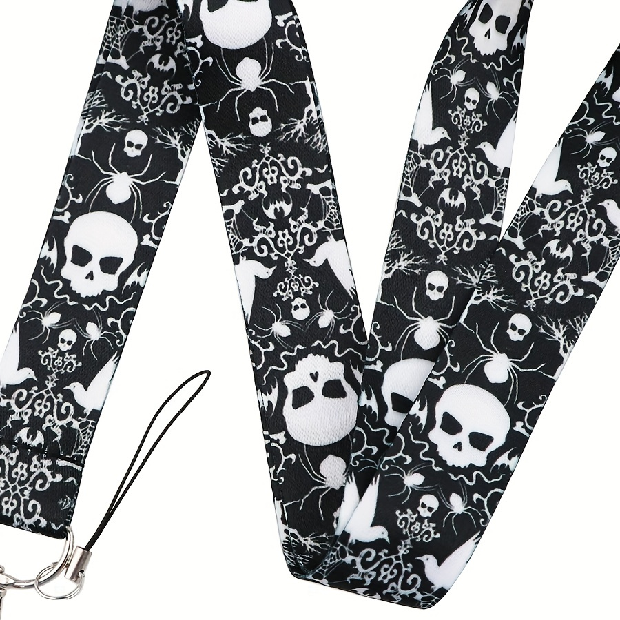 

1pc Ghost Skull Cartoon Movie Neck Strap Lanyards For Keys, Id Credit Card Pass Hang Rope Keychain For Men, Phone Charm Accessories