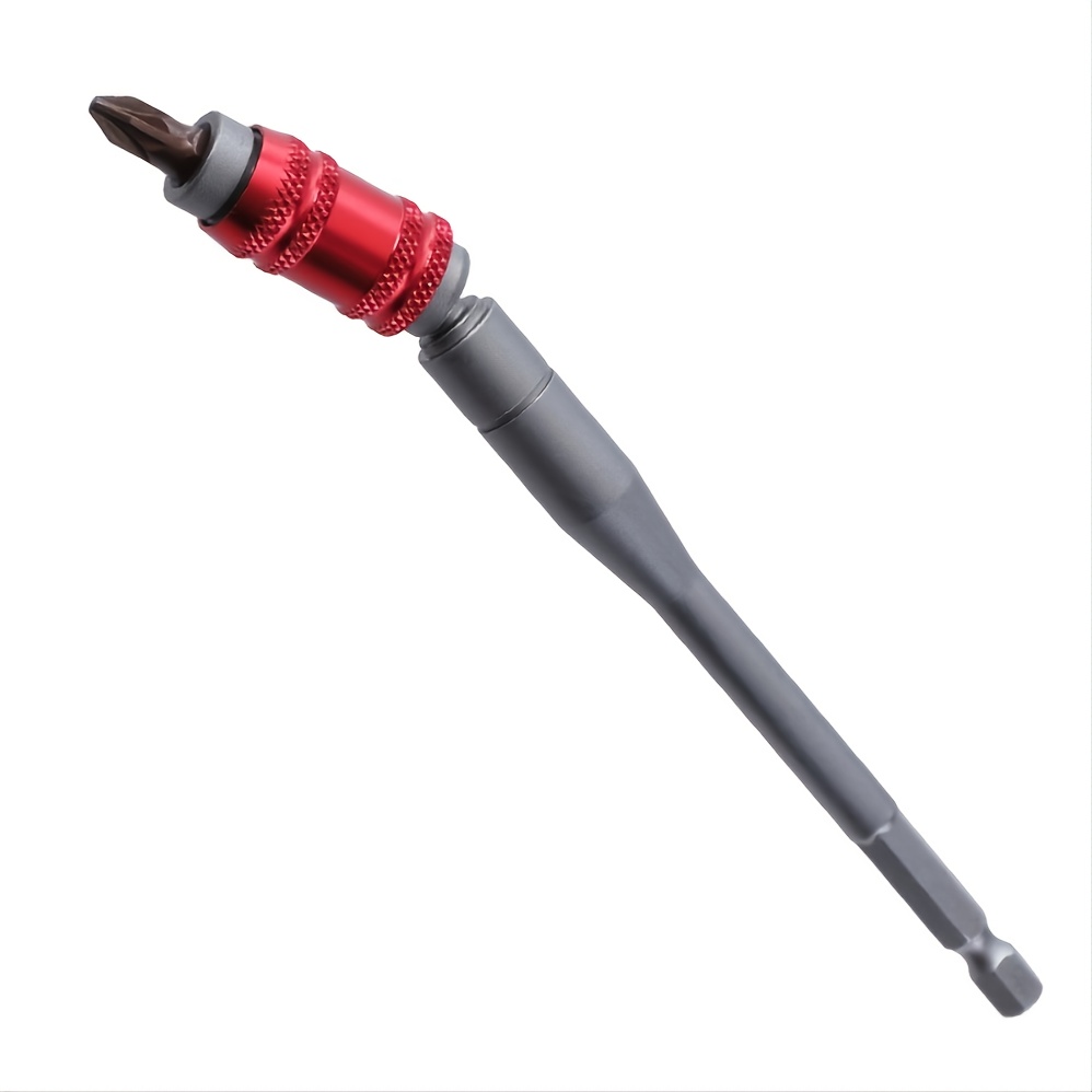 1/4 Extra Long Pivoting Bit Tip Holder with Quick Release Flexible Screwdriver Bit Holder Extender for Tight Spaces or Corners