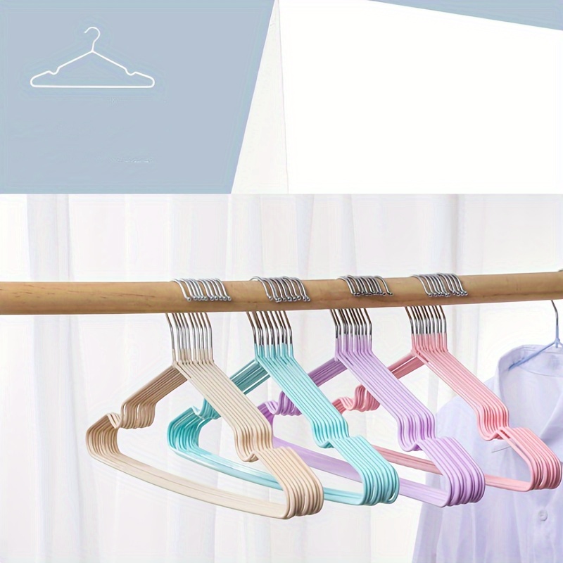 Non-slip Clothes Hangers With Grooves, Velvet Drying Rack, Heavy Duty  Hangers, Traceless Standard Hangers, Household Space Saving Storage And  Organization For Bedroom, Bathroom, Closet, Wardrobe, Home - Temu