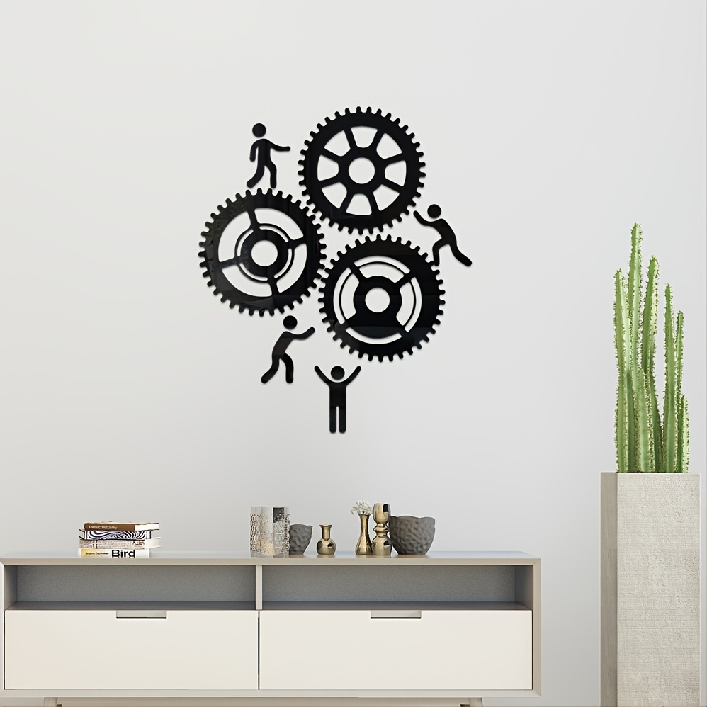 Buy Gear Wall Decoration Vintage Wheel Art Craft Wooden Industrial Style  Hanging Decorative Office Online | Matt Blatt. DescriptionIt is made of  wood material, which can be used for a long time.