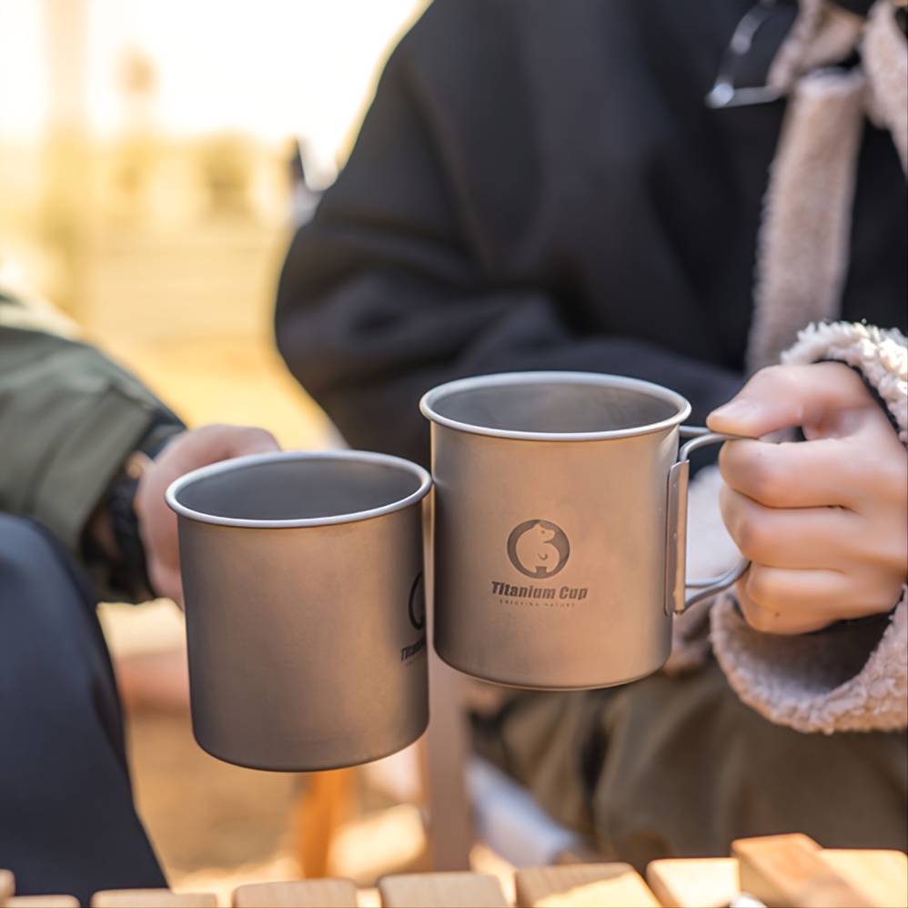 Lightweight Titanium Camping Mug - Durable, Portable, And Perfect For  Outdoor Adventures - Temu