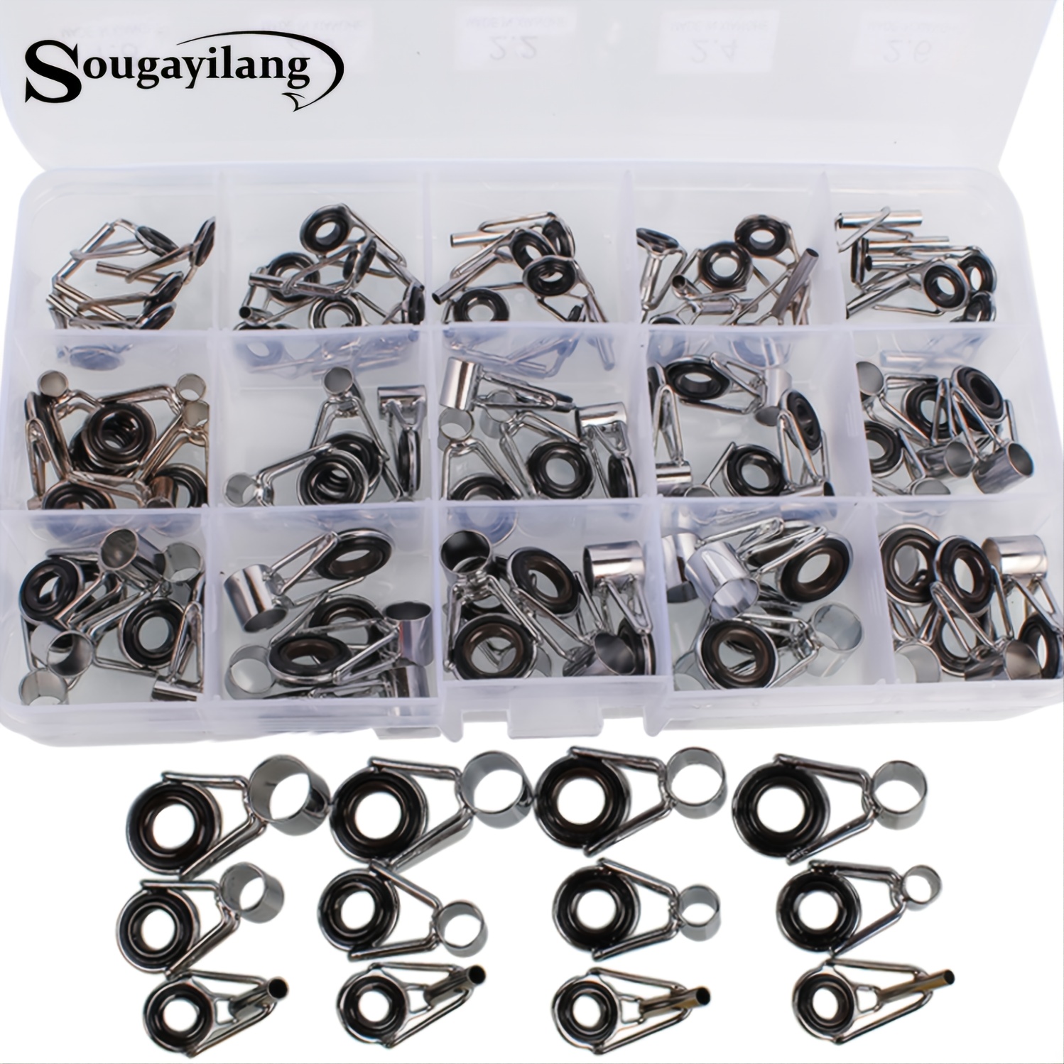 75pcs Fishing Rod Guides Repair Kit - Keep Your Rods in Top Condition with  Sougayilang!