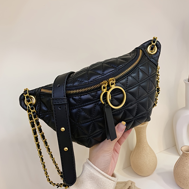Luxury Chain Waist Bag Beige Phone Pack And Purse For Women Waist