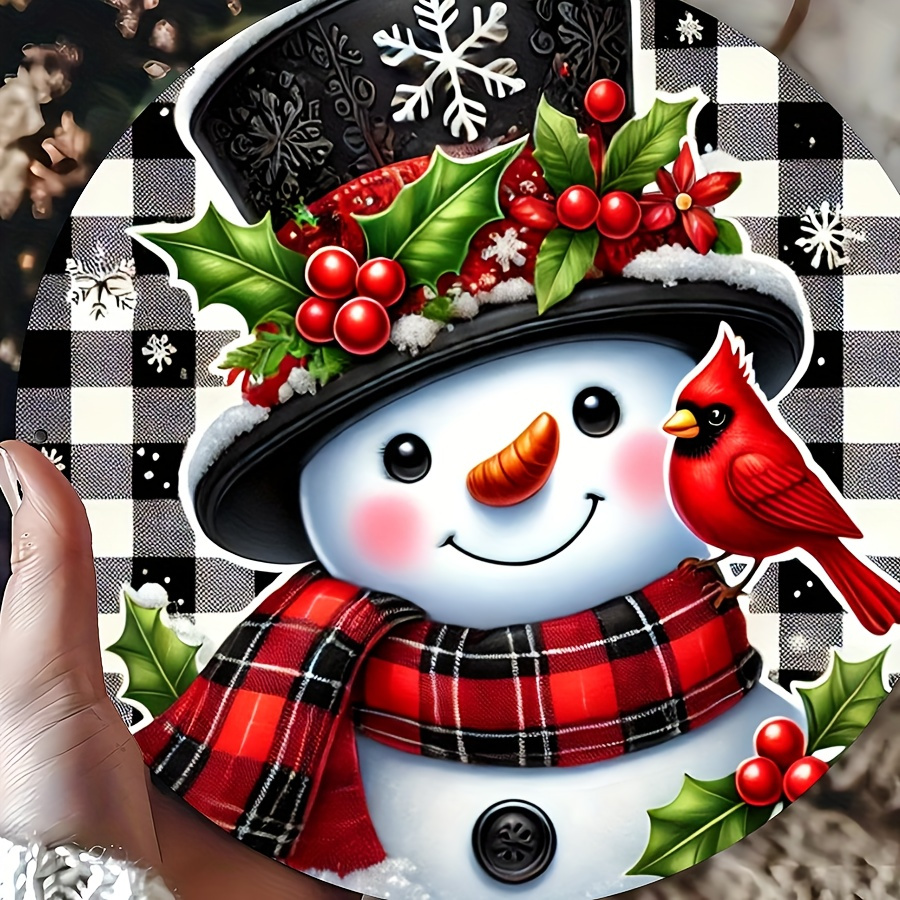 

- Snowman & Wreath Metal - , -, -to- Decor For , , , And - For , Christmas Decorations, And -round