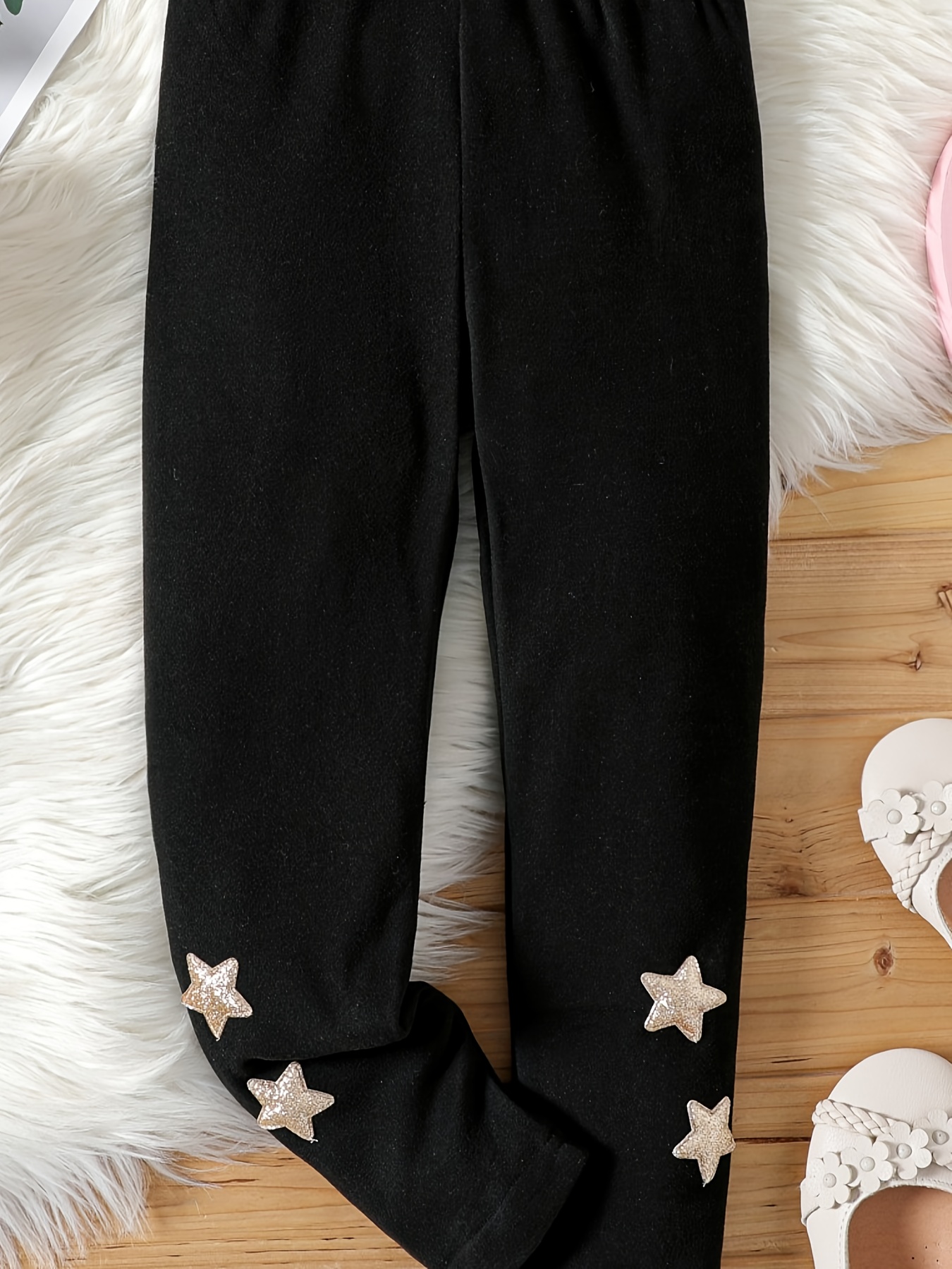 Trendy Girls 2pcs Comfy Starry Sky Graphic Leggings, Casual & Versatile  Pants For Party Gift