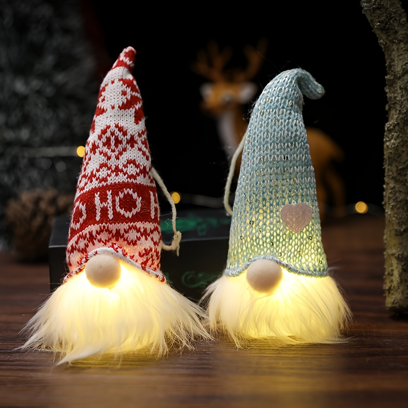 Christmas Indoor Decorations Glowing Faceless Doll Ornaments - Temu