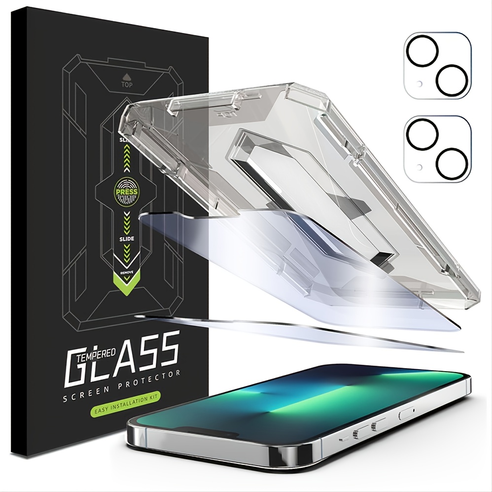 2 Pieces HD Scratch Proof Screen Protector Tempered Glass For