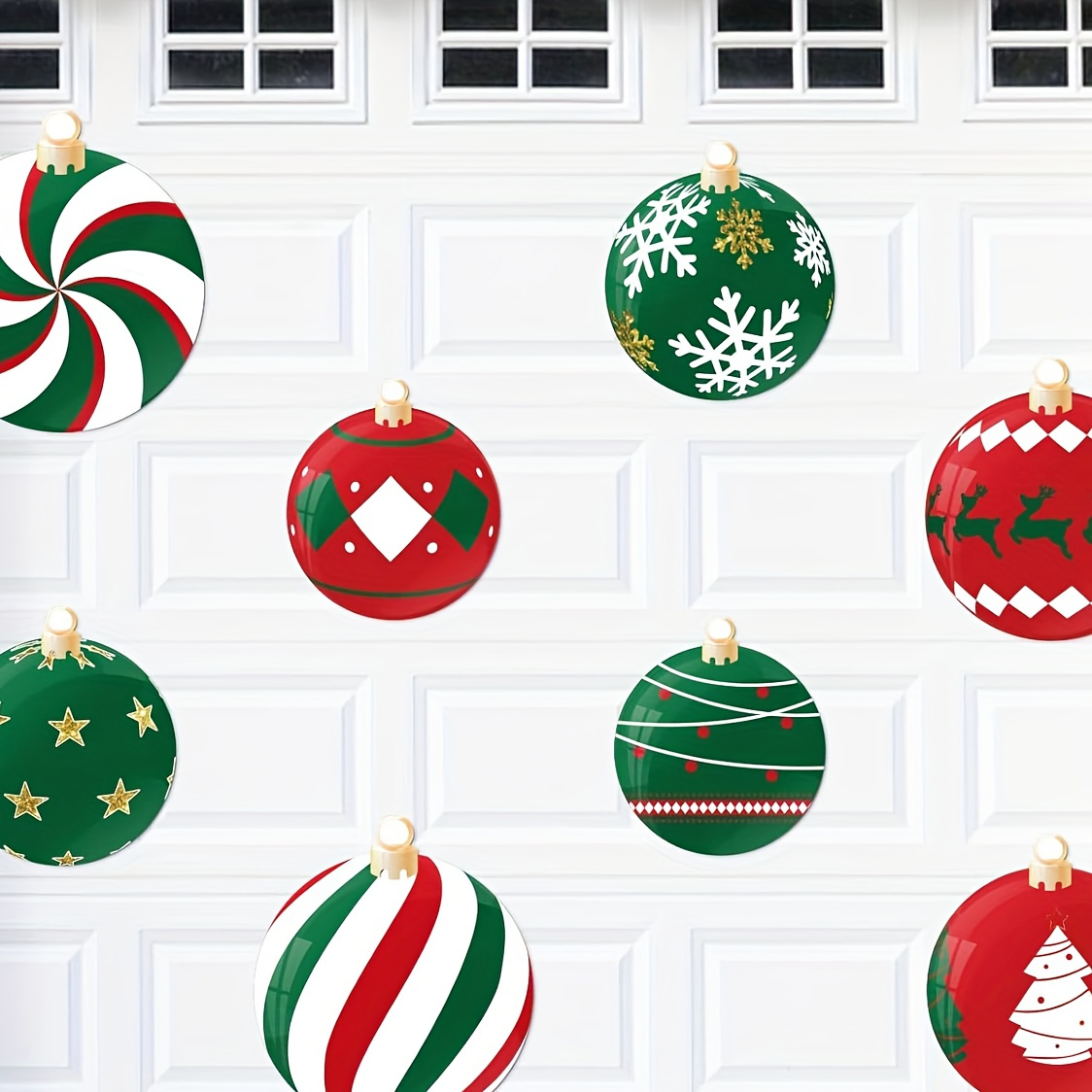 

Santa Claus-themed Christmas Garage Door Magnet Set, 8pcs Rubber Holiday Decorations, Electricity-free, Non-rechargeable_battery Compatible, Festive Magnetic Ornaments