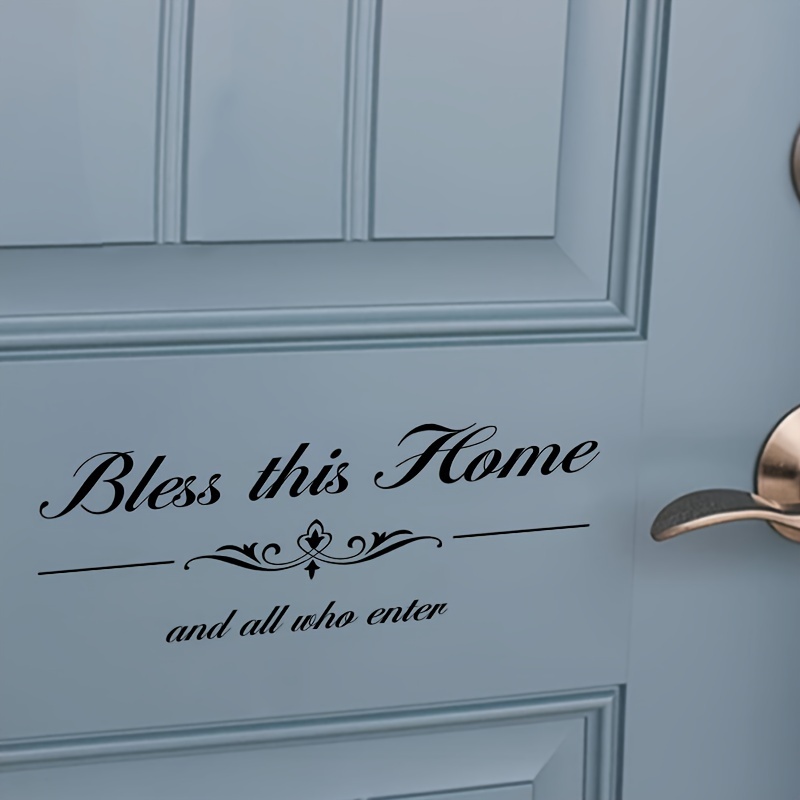 Vinilo adhesivo para puerta de interior y exterior, diseño con texto en  inglés Story of Home