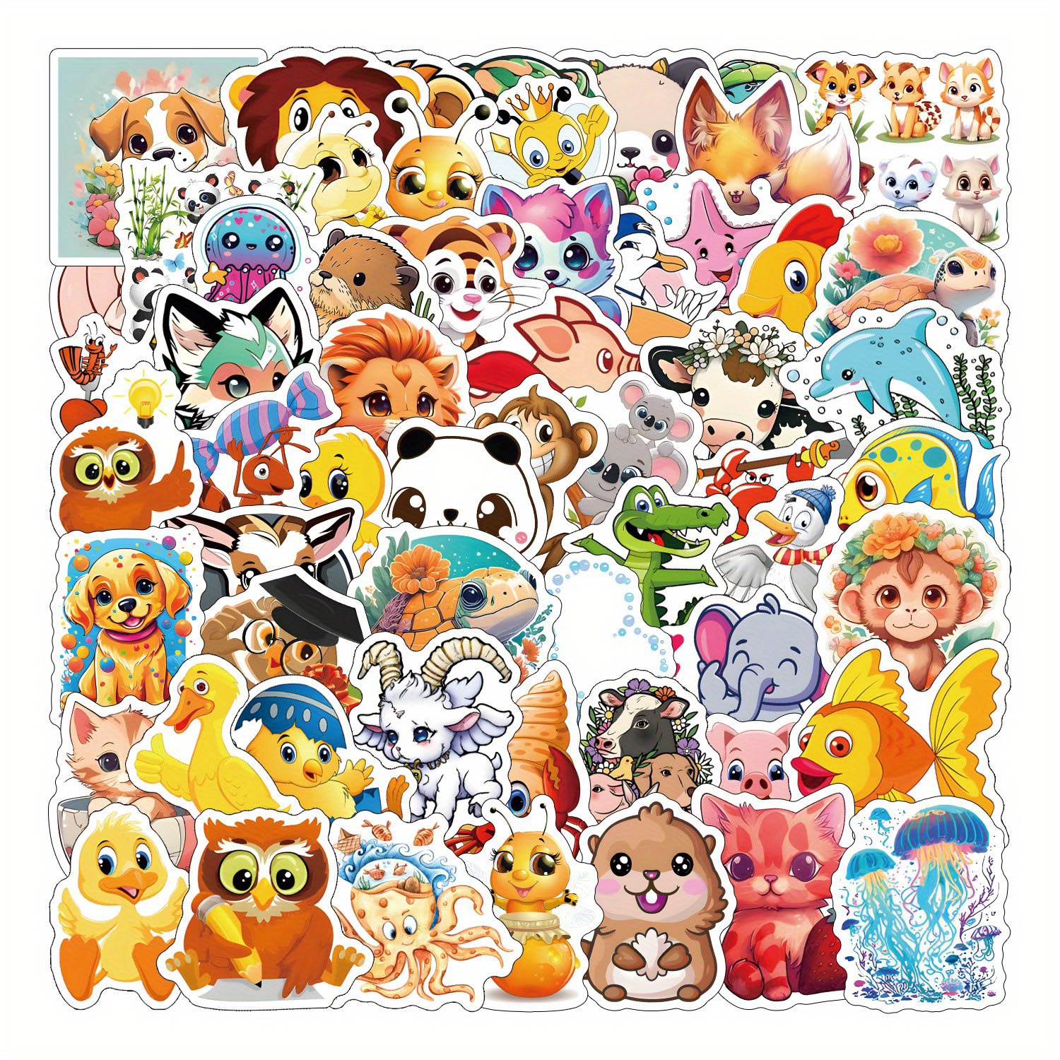 Squishmallow Stickers Cartoon Animal Lover Stickers Random Pack 