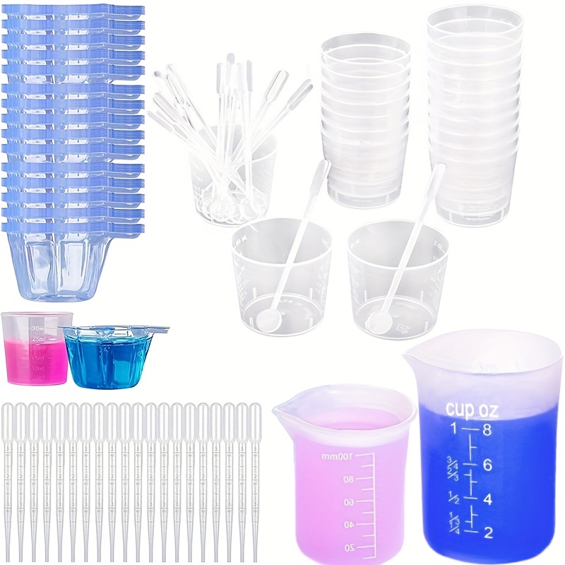 6pcs Mini 25ml /0.85oz Clear Plastic Measuring Cup Craft Tool Packing  Measurment Small Cup Liquid Measurement Plastic Cup Mini Cup Small Cup 