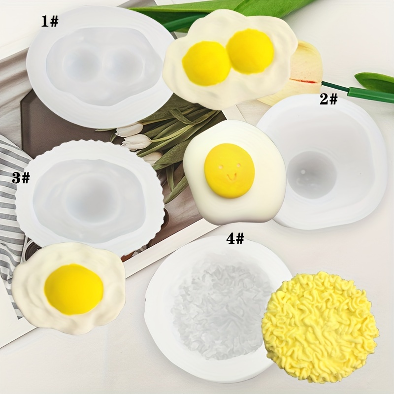 Moldes de silicona para huevos de Pascua para chocolate, 4 paquetes de  moldes en forma de huevo, molde para hornear, molde de resina, molde de
