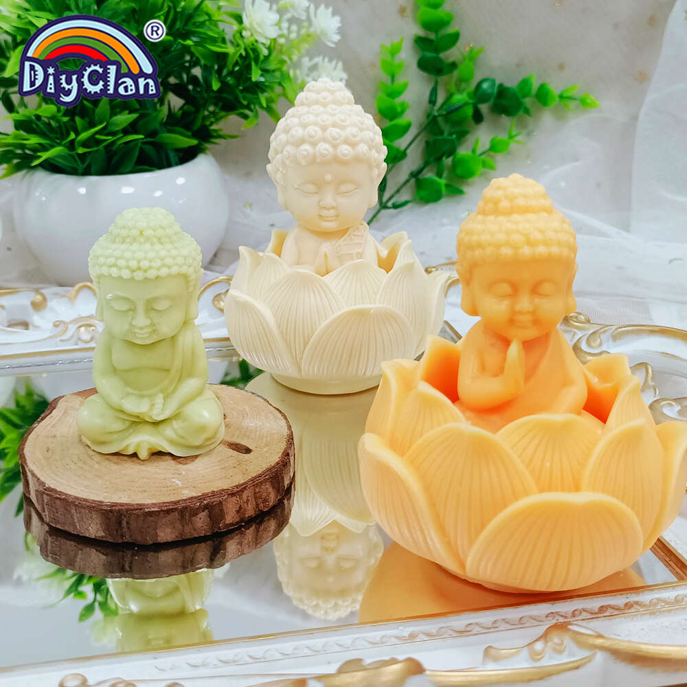 Buddha Candle Molds Mini Buddha Sculpture Molds Statue Silicone Molds  Handmade Scented Soap Wax Mold Silicone Mold for Soap, Soy Wax Candle,  Lotion