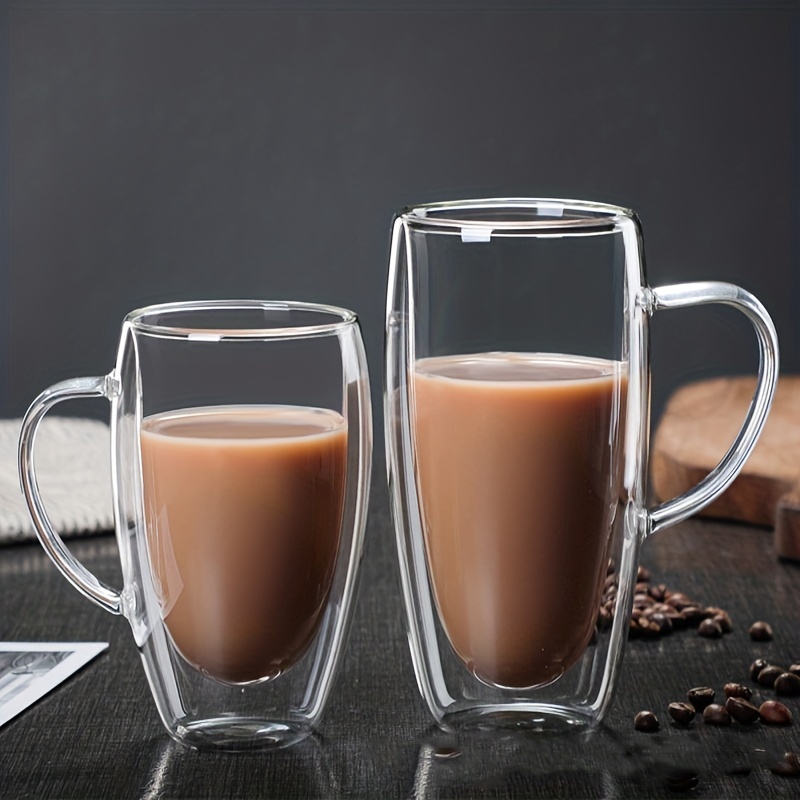Double Wall Cups Glass, Insulated Thermal Mugs Glasses For Tea, Coffee,  Latte, Cappucino, Cafe, Milk, Ideal For Cocktail, Whiskey, Summer Winter  Drinkware, School Office Outdoor Camping Picnic Travel Essential School  Supplies Back