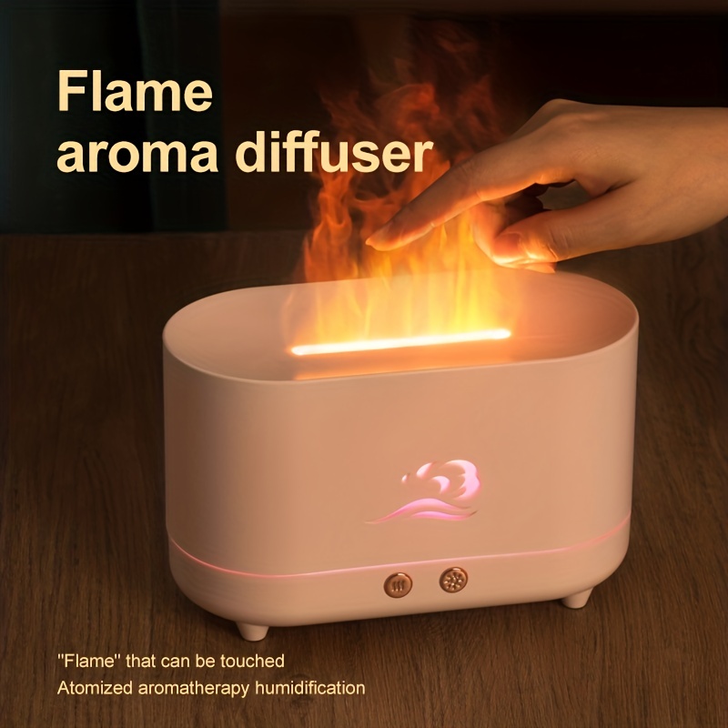 Humidificador difusor de aroma de llama colorida, difusor de aceite  esencial sin ruido de 7 colores de llama mejorados para el hogar, oficina,  yoga