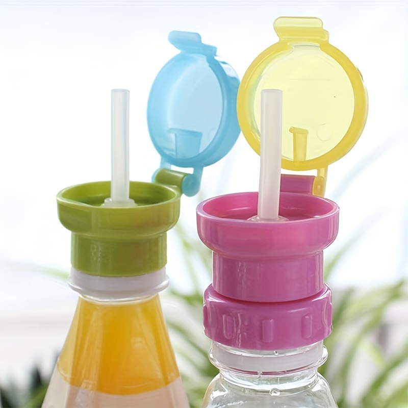 1PC Portable Kids No Spill Choke Water Bottle Cup Adapter with Tube  Drinking Straw for Baby Drink Feeder Water Leak Proof Cap