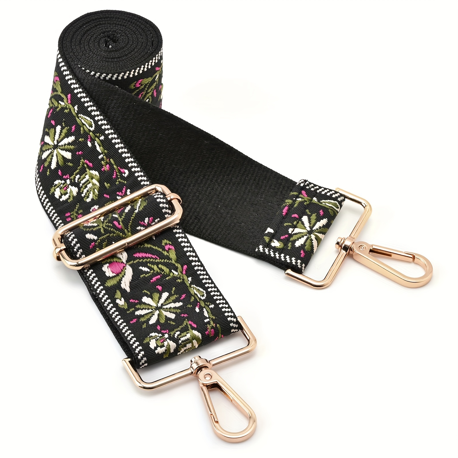 Boho Style Adjustable Shoulder Strap 1 5inch Width Replacement Belt Striped Wide  Purse Strap, Save Money On Temu