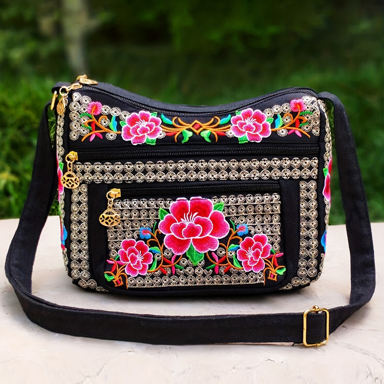 Retro Embroidery Shell Handbag, Women's Color Contrast Crossbody Bag,  Fashion Top Handle Satchel Purse - Temu