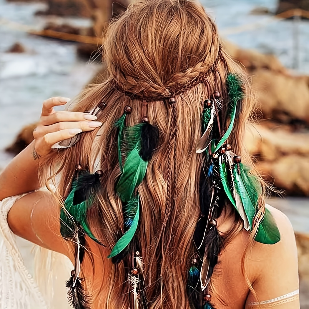 Hair beads hotsell and feathers