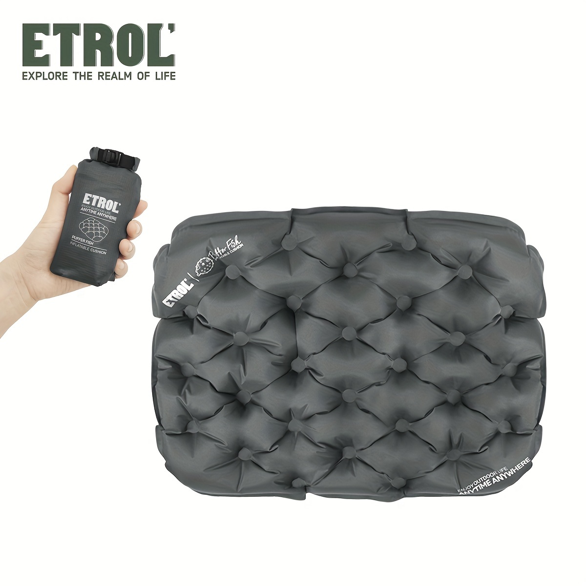 Inflatable seat clearance cushion travel