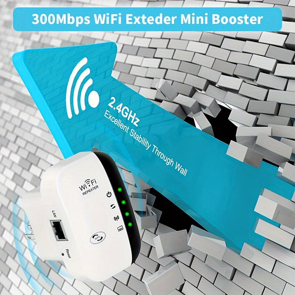 Répéteur wifi amplificateur wifi 300m compatible avec la plupart des  boîtiers Internet, extensions wifi puissant récepteur WiFi