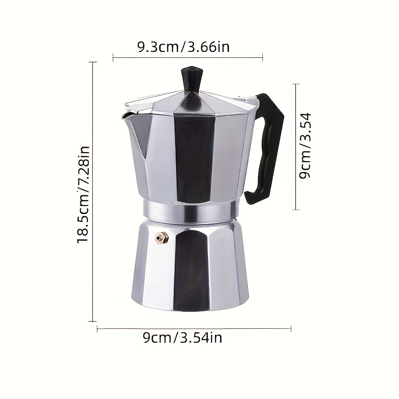 European Classic Aluminum Coffee Pot Espresso Coffee Maker Percolator Stove Top Pot 6 Cup 300ml