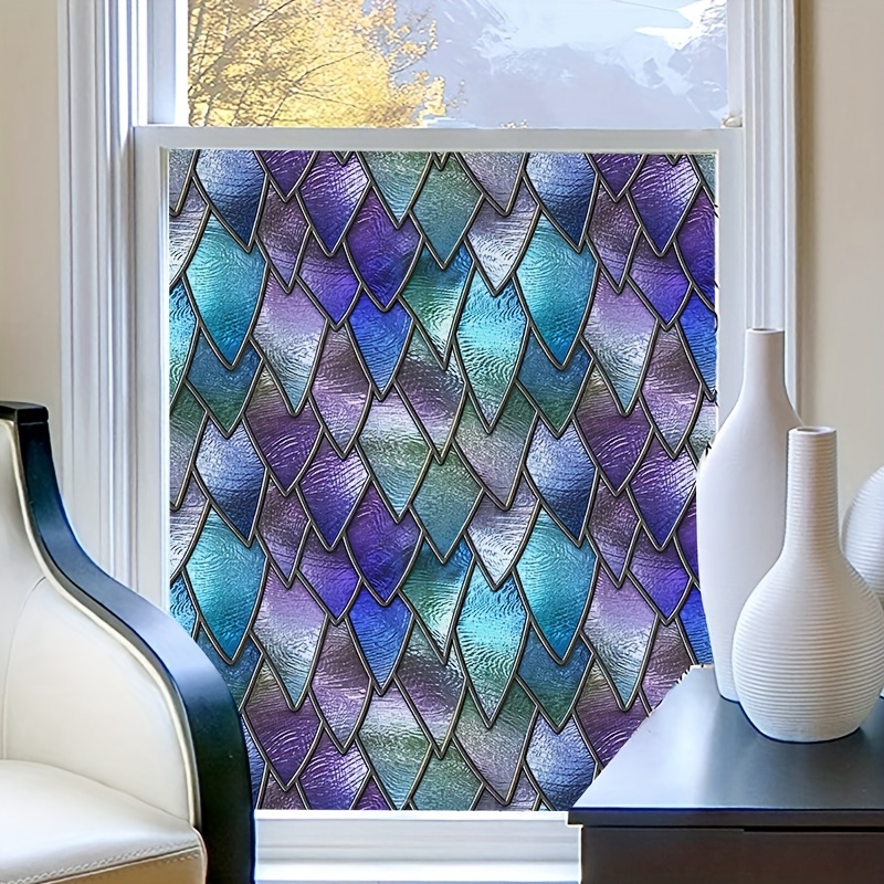 Stained Glass Window Film Rainbow Window Privacy Film Holographic