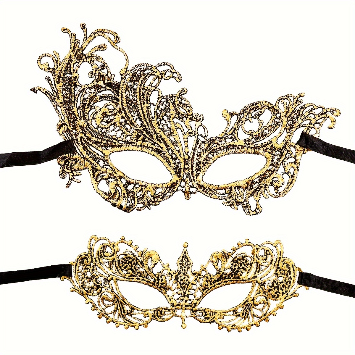 One Pair Couples Masquerade Mask for Women Men Hollow Out Shiny Rhinestone  Venetian Christmas Party Prom Ball Mask Bar Half-face Mask Eye Mask