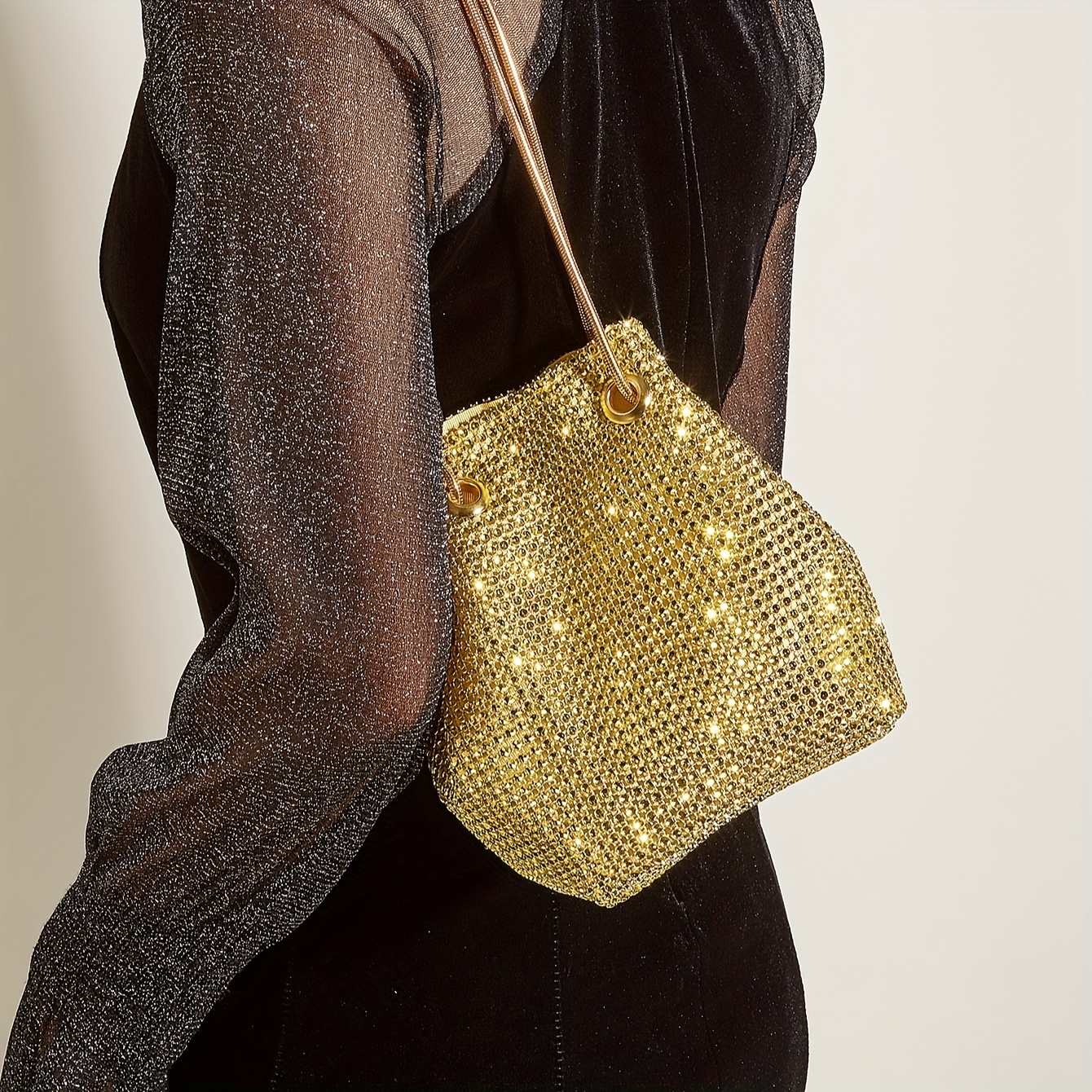 Fashion Handbag Sequined Tassel Small Shoulder Bag and Purse