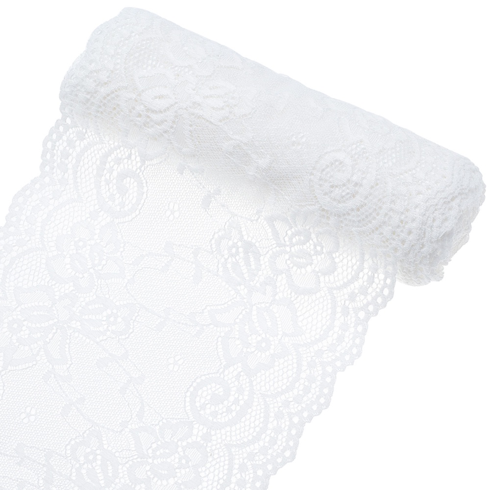 White Wide Lace Trim