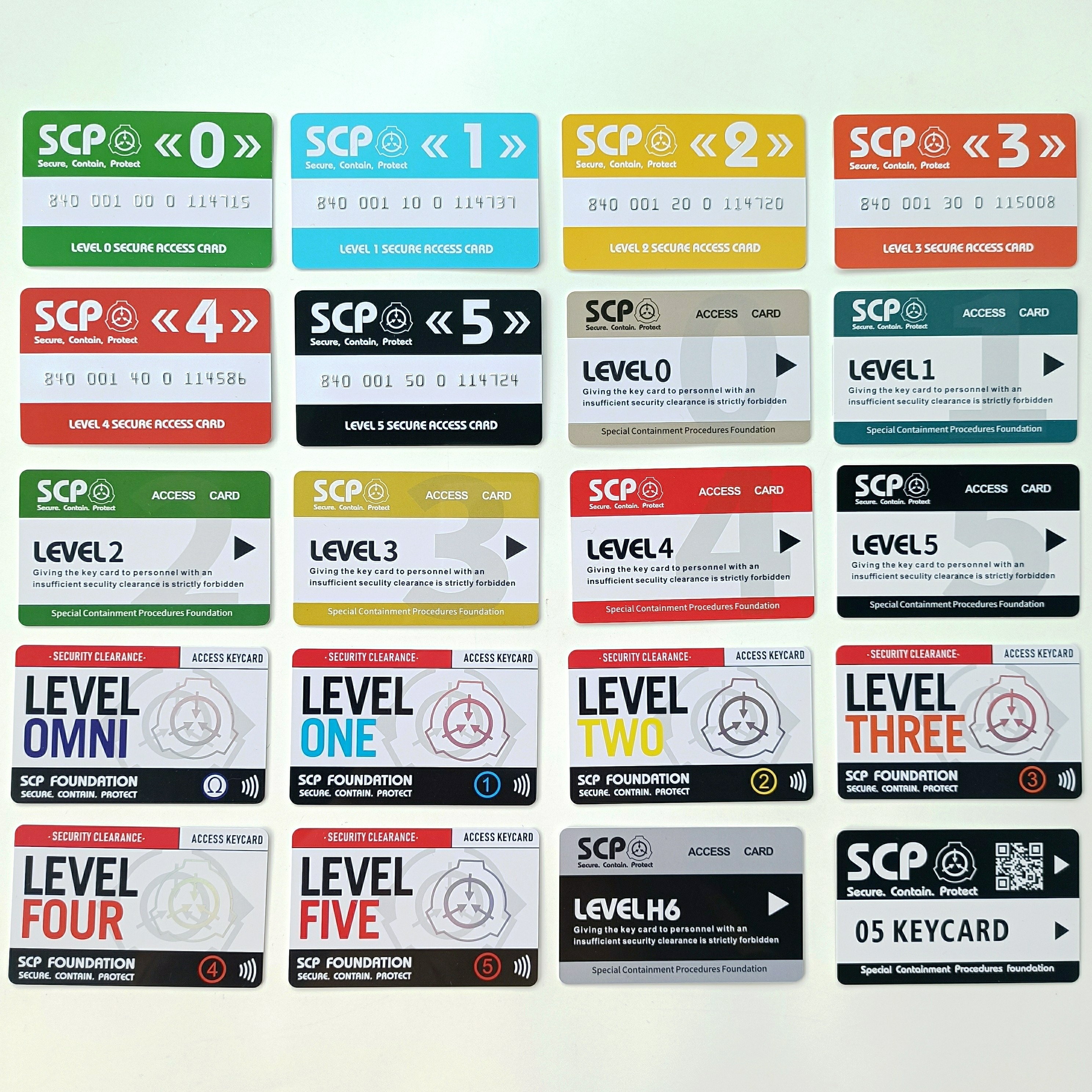 SCP Foundation Keycards Patches Special Containment Procedures Foundation