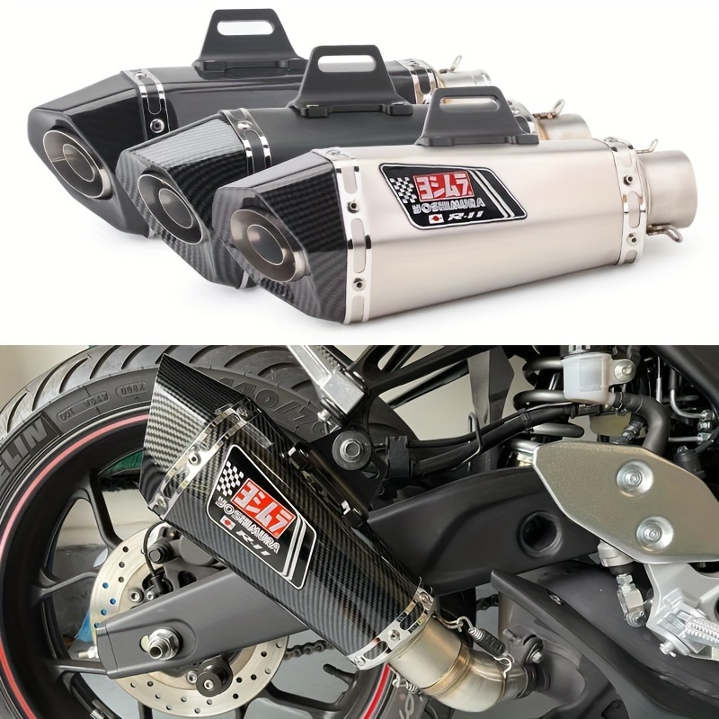  Silencieux Moto 51mm,Echappement Moto Silencieux Universel pour  Ducata Ninja 300 400 R3 GY6 ATV Scooter Dirt Pit Bike Street Bike