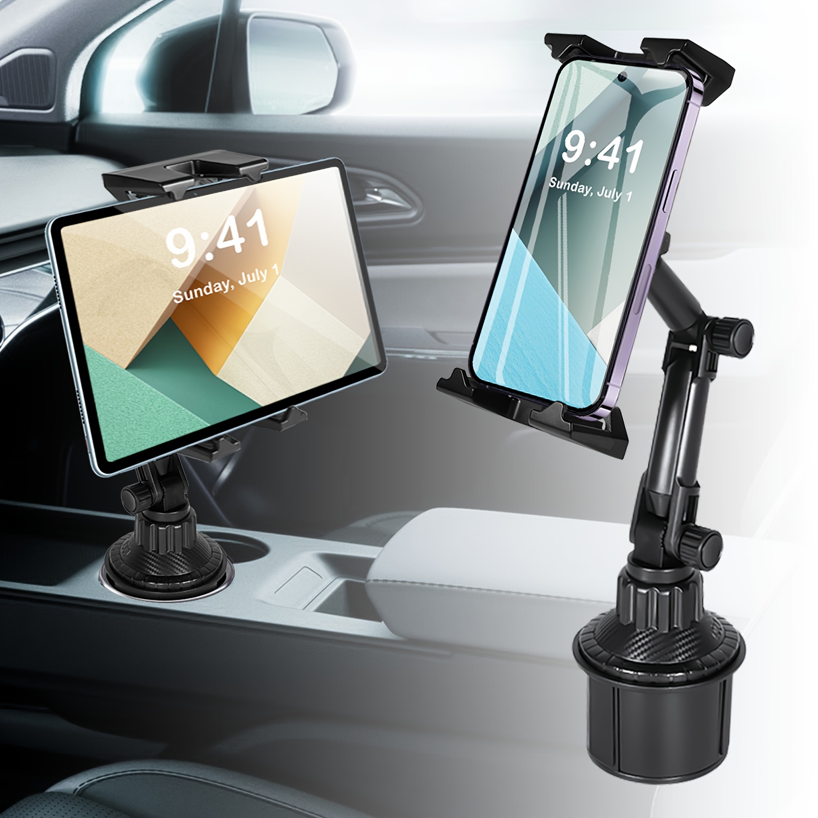 Car Water Cup Position Mobile Phone Holder Double Pole Water - Temu